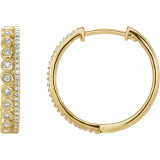 14K Yellow 1/3 CTW Diamond Geometric Hoop Earrings - 653409600P photo
