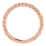 14K Rose 1/8 CTW Diamond Pavu00e9 Twisted Anniversary Band - 1226806004P photo 2