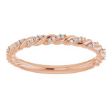 14K Rose 1/8 CTW Diamond Pavu00e9 Twisted Anniversary Band - 1226806004P photo 3