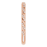 14K Rose 1/8 CTW Diamond Pavu00e9 Twisted Anniversary Band - 1226806004P photo 4