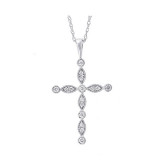 Gems One 14Kt White Gold Diamond (1/8Ctw) Pendant - PD33045-4WD photo