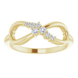 14K Yellow 1/8 CTW Diamond Infinity-Inspired Ring - 123779601P photo 3