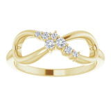 14K Yellow 1/8 CTW Diamond Infinity-Inspired Ring - 123779601P photo 3