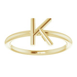 14K Yellow Initial K Ring - 51895162P photo 3