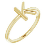 14K Yellow Initial K Ring - 51895162P photo