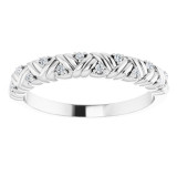 14K White .06 CTW Diamond Woven Anniversary Band - 123612600P photo 3