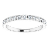 Platinum 1/2 CTW Diamond French-Set Anniversary Band - 1238836011P photo 3