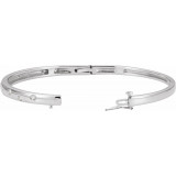 14K White 1/2 CTW Diamond Bangle Bracelet - 60890101P photo 2