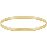 14K Yellow 6 mm Half Round Bangle 7 3/4 Bracelet - BRC111649P photo