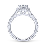 Gabriel & Co. 14k White Gold Contemporary Halo Engagement Ring - ER14454R4W44JJ photo 2