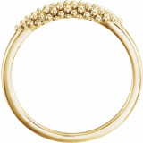 14K Yellow Beaded Ring - 51689102P photo 2