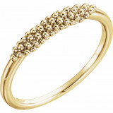 14K Yellow Beaded Ring - 51689102P photo