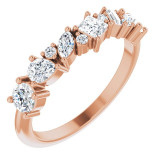 14K Rose 7/8 CTW Diamond Anniversary Band - 124090602P photo