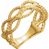 14K Yellow Rope Ring - 51670102P photo