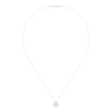 Gabriel & Co. 14k White Gold Grace Pearl & Diamond Necklace - NK5619W45PL photo 2