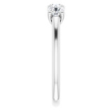 14K White 4.1 mm Round 3/4 CTW Diamond Engagement Ring - 12307960004P photo 4