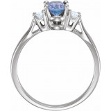 14K White Tanzanite & 1/6 CTW Diamond Ring - 61193207557P photo 2