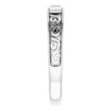 14K White 1/2 CTW Diamond Three-Stone Scroll Ring - 98506052P photo 4