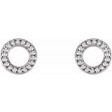 14K White Beaded Stud Earrings - 86524600P photo 2