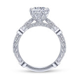 Gabriel & Co. 14k White Gold Victorian Straight Engagement Ring - ER14433R4W44JJ photo 2