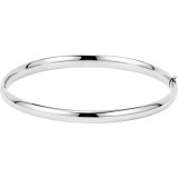 14K White 4.75 mm Hinged Bangle Bracelet - BRC181240492P photo