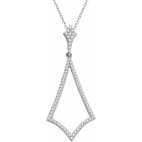 14K White 1/4 CTW Diamond 18 Necklace - 65198060000P photo