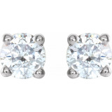 14K White 1/4 CTW Diamond Earrings - 187470198P photo 2