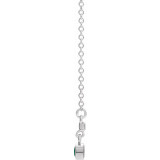 14K White Emerald Bezel-Set 18 Bar Necklace - 869056110P photo 2