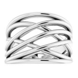 Platinum Criss-Cross Ring - 51884104P photo 3