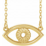 14K Yellow Evil Eye 18 Necklace - 86833606P photo