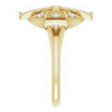 14K Yellow 1/4 CTW Diamond Vintage-Inspired Ring - 124057601P photo 4