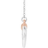 14K White/Rose Crescent 18 Necklace - 86632603P photo 2
