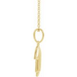 14K Yellow Hamsa 16-18 Necklace - 86819601P photo 2