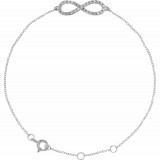 14K White 1/6 CTW Diamond Infinity-Inspired 8 Bracelet - 65108760001P photo