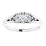 14K White 1/5 CTW Diamond Stackable Ring - 124026604P photo 3