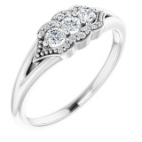14K White 1/5 CTW Diamond Stackable Ring - 124026604P photo