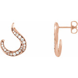 14K Rose 3/8 CTW Diamond Freeform Earrings - 86505602P photo