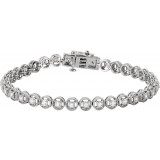 14K White 1/2 CTW Diamond Line 7.25 Bracelet - 65126260001P photo