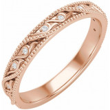 14K Rose .05 CTW Diamond Anniversary Band - 653592602P photo