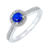 Gems One 14Kt White Gold Diamond (1/3Ctw) & Sapphire (1/3 Ctw) Ring - NR1175-4WCS photo