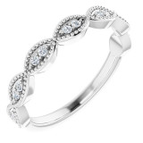 14K White 1/8 CTW Diamond Anniversary Band - 123656600P photo