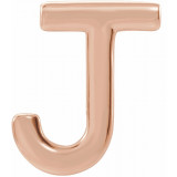 14K Rose Single Initial J Earring - 86800157P photo