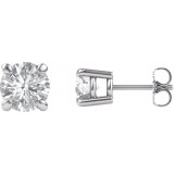 14K White 6 mm Round Forever Oneu2122 Moissanite Earrings - 6326560031P photo