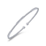 Gabriel & Co. 14k White Gold Bujukan Diamond Bangle Bracelet - BG4217-65W45JJ photo 2