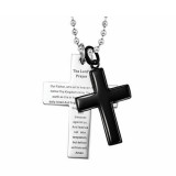 Gems One Steel Cross Fash Pend - AMS1075-ST photo