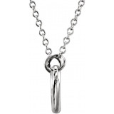 14K White Tiny Poshu00ae Double Heart 16-18 Necklace - 857921002P photo 2