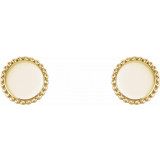 18K Yellow Vermeil Engravable Beaded Earrings - 86471604P photo 2