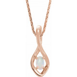 14K Rose Freeform Opal 16-18 Necklace - 8658460002P photo
