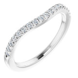 14K White 1/4 CTW Diamond French-Set Matching Band - 123951620P photo