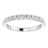 14K White 5/8 CTW Diamond French-Set Anniversary Band - 123223600P photo 3